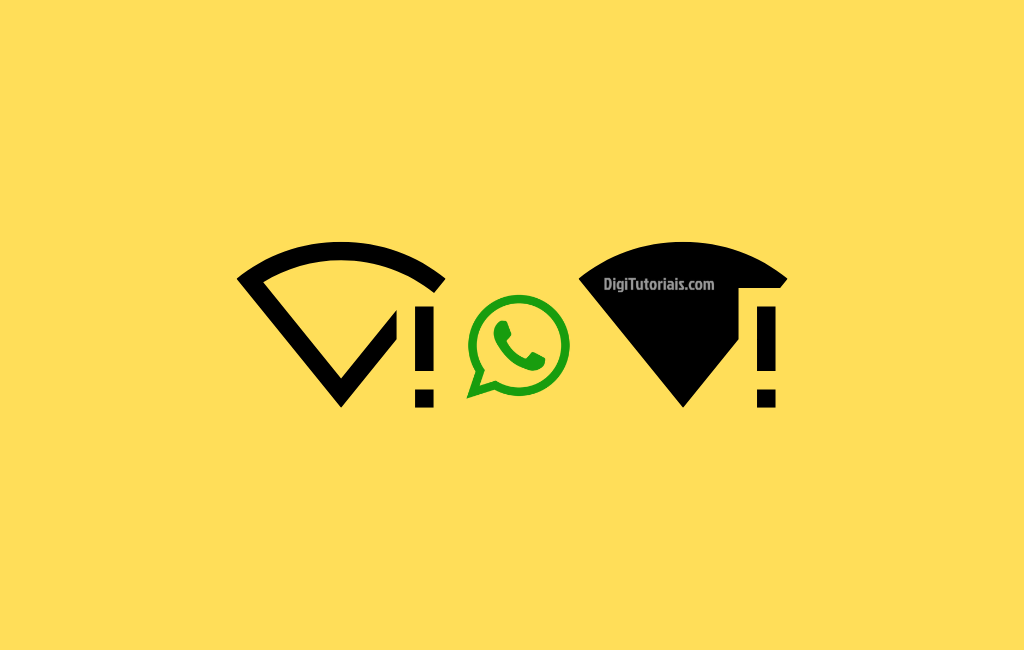 Logo do whatsapp com dois emotes de wifi com problema