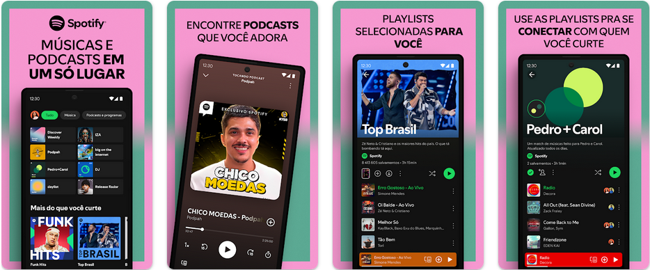 Imagens do Aplicativo Spotify