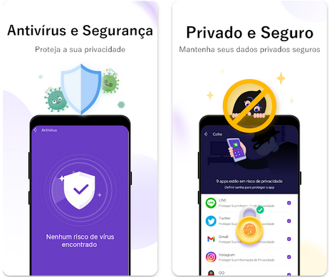 Imagens do aplicativo Nox Cleaner na Google Play Store