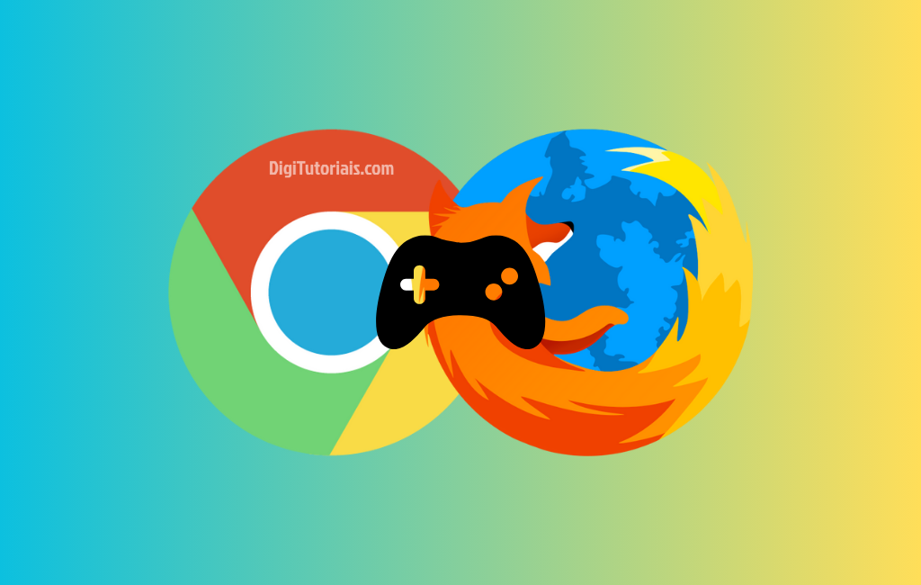 Logos dos programas Google Chrome e Mozilla Firefox